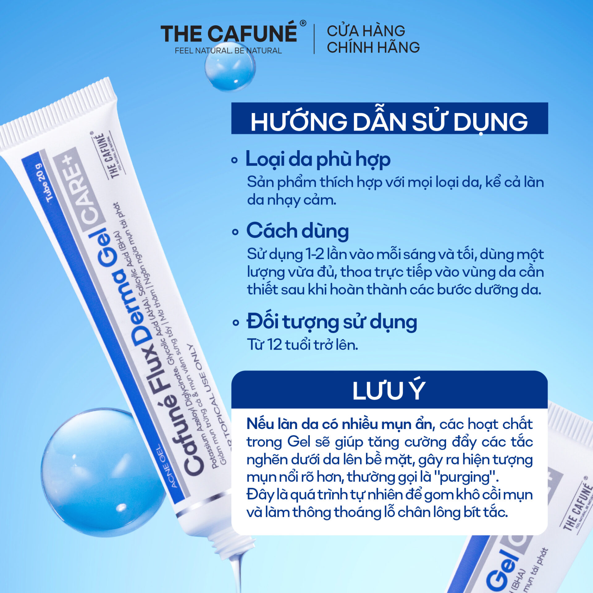 Tuýt Gel Mụn Thâm Bản Nâng Cấp Cafuné Flux Derma Gel 20G - Ảnh 6