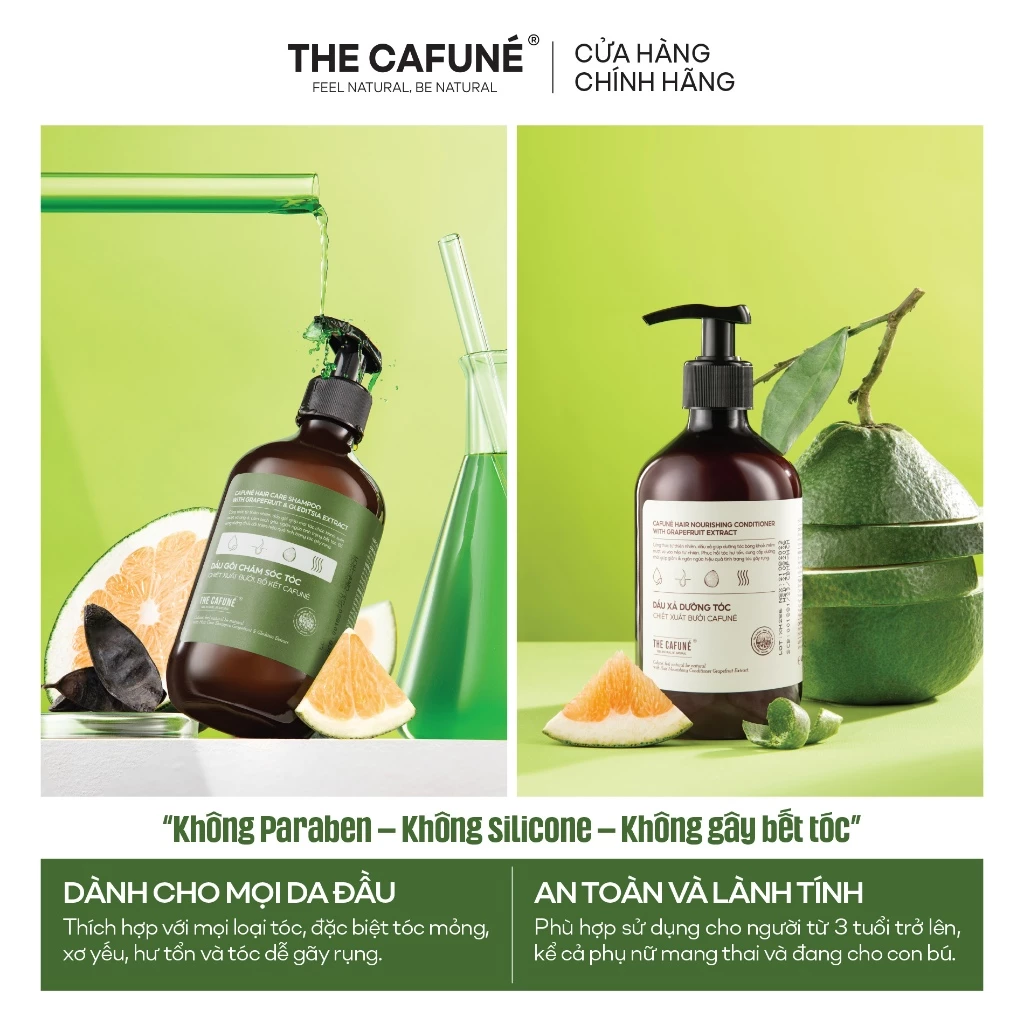 Dầu gội bưởi Cafuné 480ml dành cho tóc xơ yếu, gãy rụng kích thích mọc tóc tự nhiên giúp tóc chắc khỏe mềm mượt - Ảnh 6